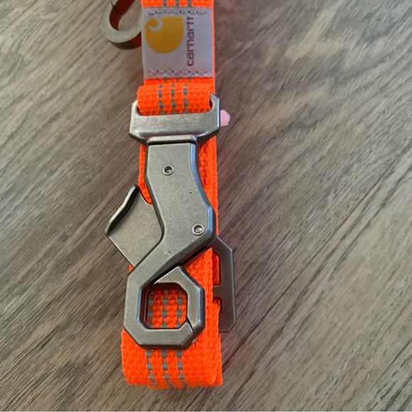 Carhartt Bright Orange Dog Leash Large 6 ft Reflective Durable Claw Clasp - Picture 6 of 8